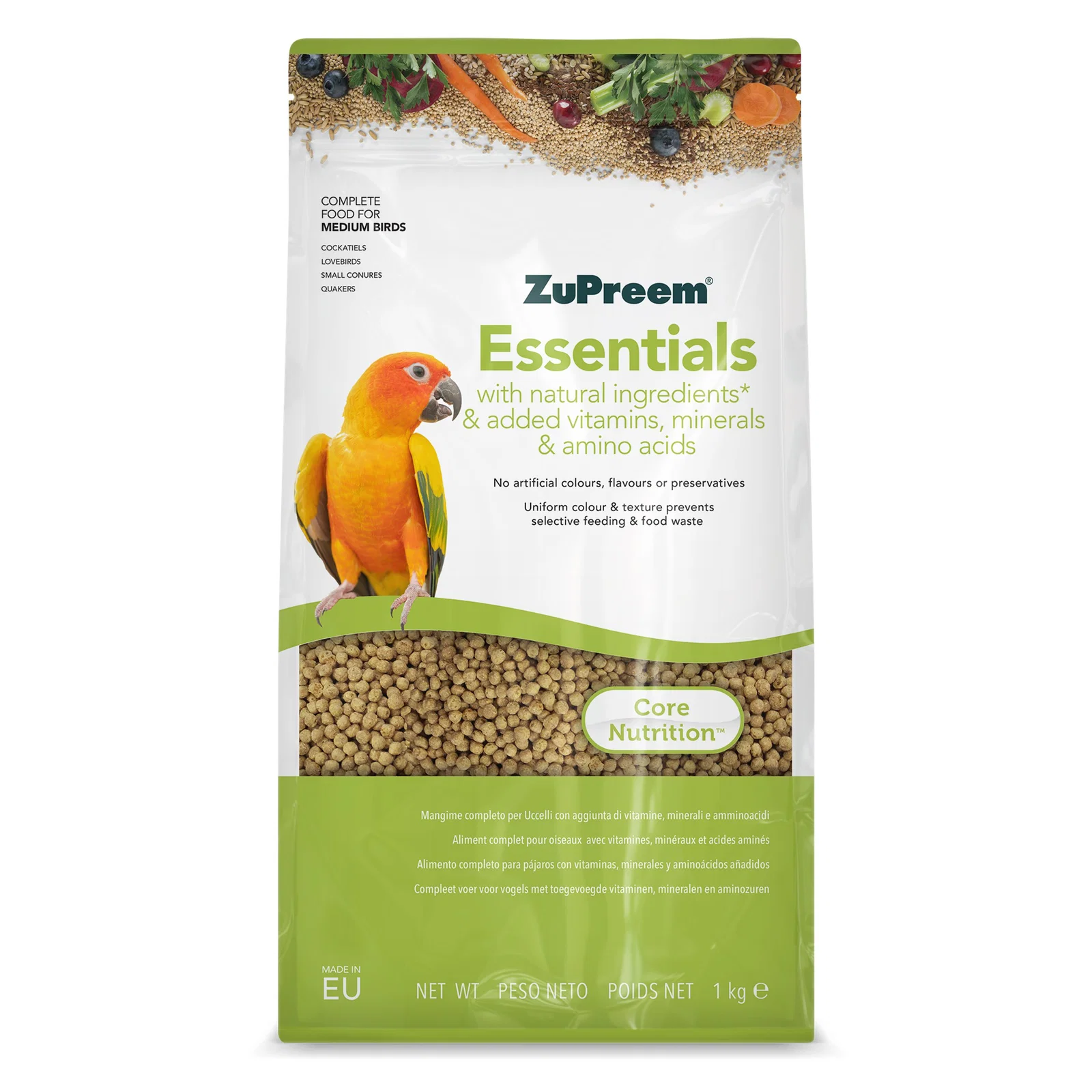 Zupreem Essentials Nymfeparakit og dværgpapegøje 1 kg